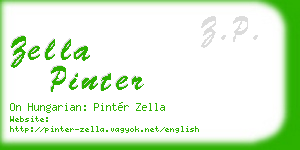 zella pinter business card