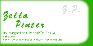 zella pinter business card